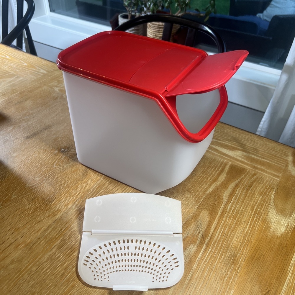 Tupperware Modular Mate Onion Potato Keeper 8.3L 4322A-1 Red Storage & Strainer